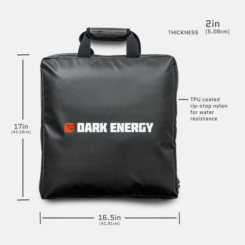 Dark Energy 56W Spectre kit, a water-resistant rip-stop nylon carrying bag, 17x16.5x2 inches