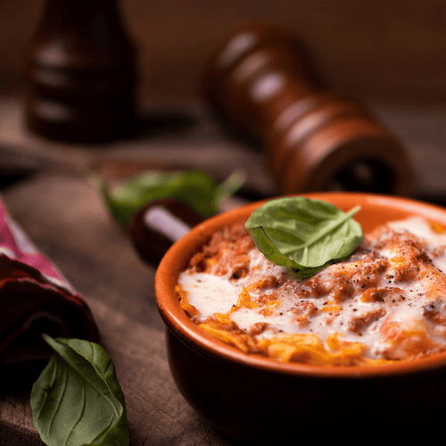 ReadyPantry One Month Food Supply: Hearty baked pasta with melted cheese & basil, a delicious emergency meal