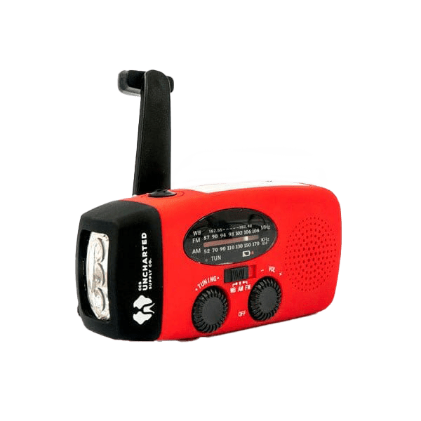 Emergency Crank Radio with Flashlight & Phone Charger | Uncharted