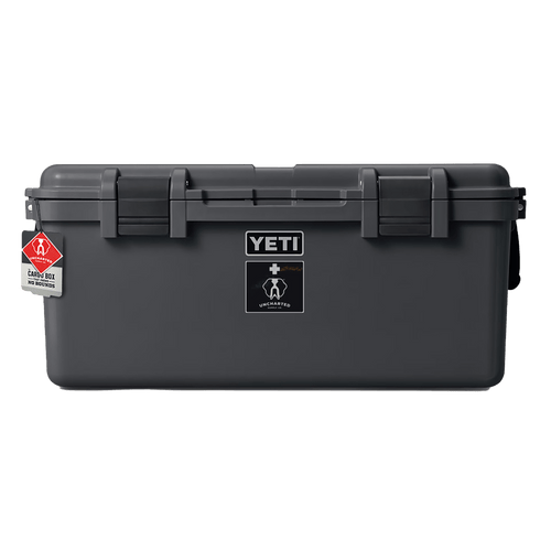 front image of a 60L charcoal basecamp