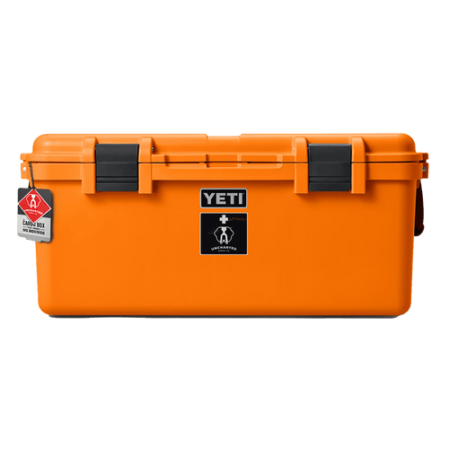 front image of a 60L orange basecamp box