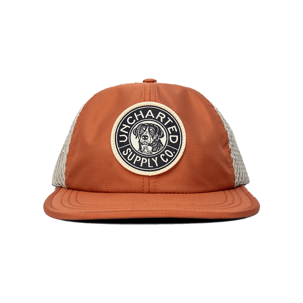 Trailblazer Performance Hat | Orange & Khaki| Uncharted Supply Co