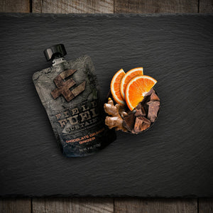 Essential Provisions Sustain energy blend, chocolate orange ginger pouch with fresh orange, chocolate, and ginger