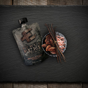 Essential Provisions Sustain Energy Blend Salted Almond Vanilla pouch with almonds, vanilla beans, and pink salt