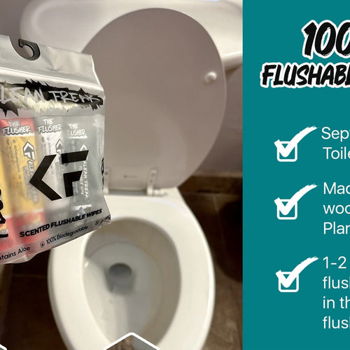 The Flusher - 100 Pack - Flushable Wipes