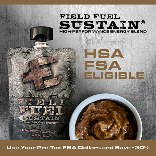 Essential Provisions Sustain high-performance energy blend, Salted Almond Vanilla, HSA FSA eligible nutrition pouch