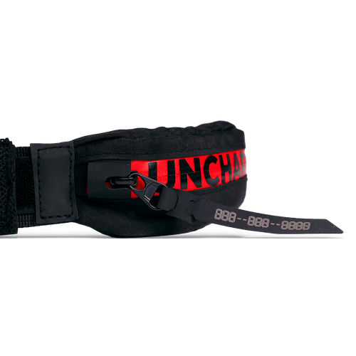 Detail show of the zipper on the wolf pack collar