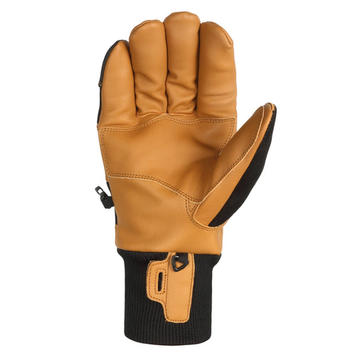 M1 TRUCK tan leather glove, black ribbed cuff, and durable palm