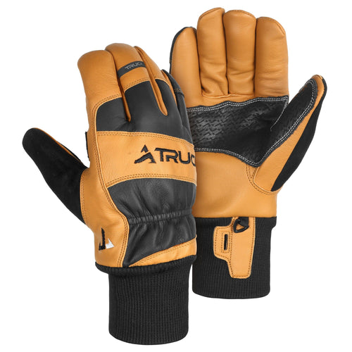 TRUCK M1 PRO durable tan and black leather utility gloves
