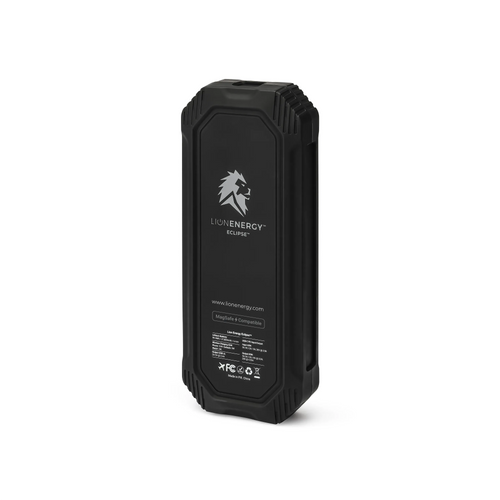 Lion Eclipse Mag portable power bank by Lion Energy Staging, black rugged 27000mAh MagSafe charger