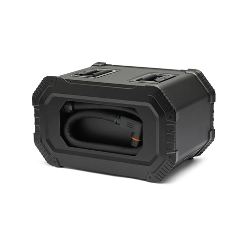 Lion Safari XP Expansion Pack, black rugged portable power station with cable storage and top handles