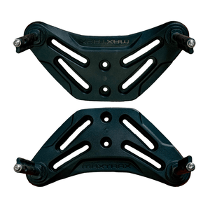 MAXTRAX Flat Rack Mount, two black heavy-duty brackets to secure recovery boards on a rack