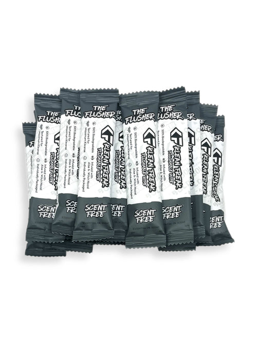 Klean Freak The Flusher flushable wipes, individually packaged, 100% biodegradable, scent-free