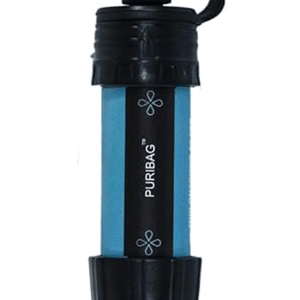 Puribag Micro - Mini membrane water filter by Puribag Water, black and blue, for portable water purification