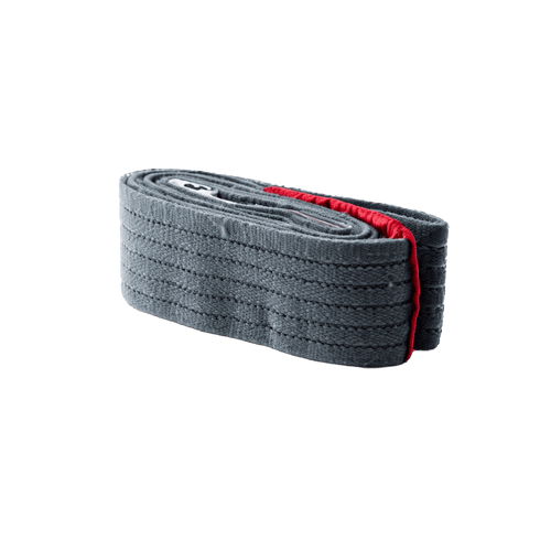 Slishman Pressure Wrap, gray woven emergency trauma dressing folded, bright red edge visible