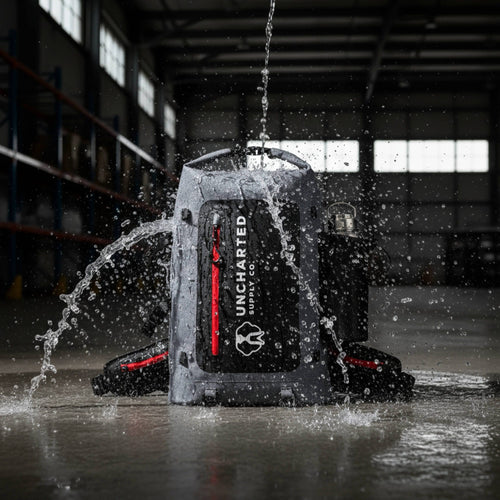 Water splashing onto our seventy2 shell