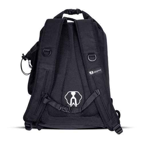 Seventy2 core shell from the back showing the backpack straps