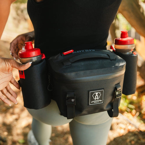 hiker wearing a black park pack