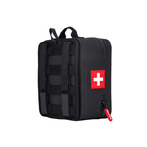 back of the first aid plus showing molle panel