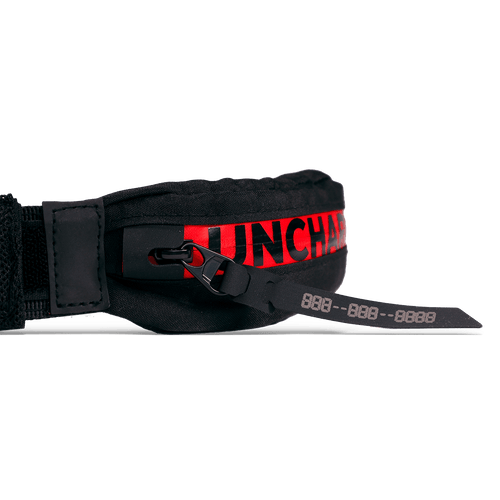 Detail show of the zipper on the wolf pack collar