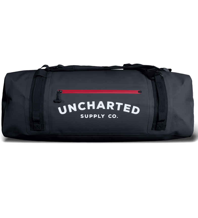 Front view of a Uncharted vault 65L duffel