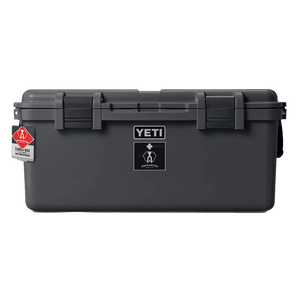 front image of a 60L charcoal basecamp