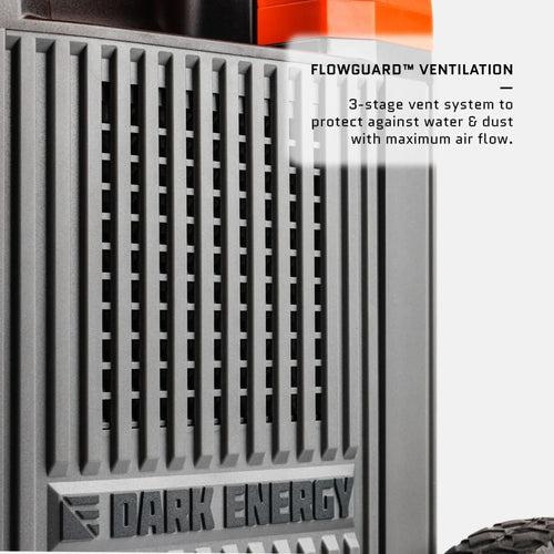 Recon 2000 by Dark Energy, rugged grey case with FlowGuard vents for water & dust protection