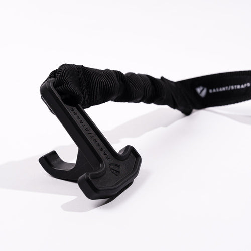 Rasant Straps T^Pull Straps, black textured grip assist with T-shaped hook