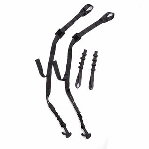 Rasant Straps T^Pull Straps set with two long black adjustable straps, two small auxiliary straps, and T-hooks