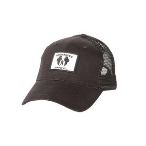 Founder's Hat: Black trucker hat with mesh back and Uncharted Supply Co. patch