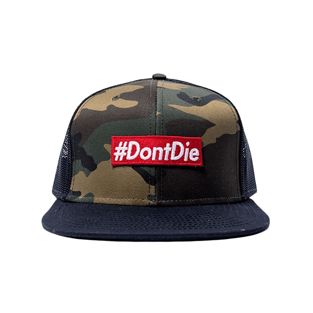 Don't Die, 6-Panel Mesh Camo Trucker Hat