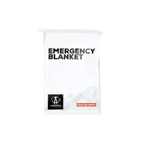 Mylar Emergency Blanket packaging from Uncharted Supply Co, compact survival gear